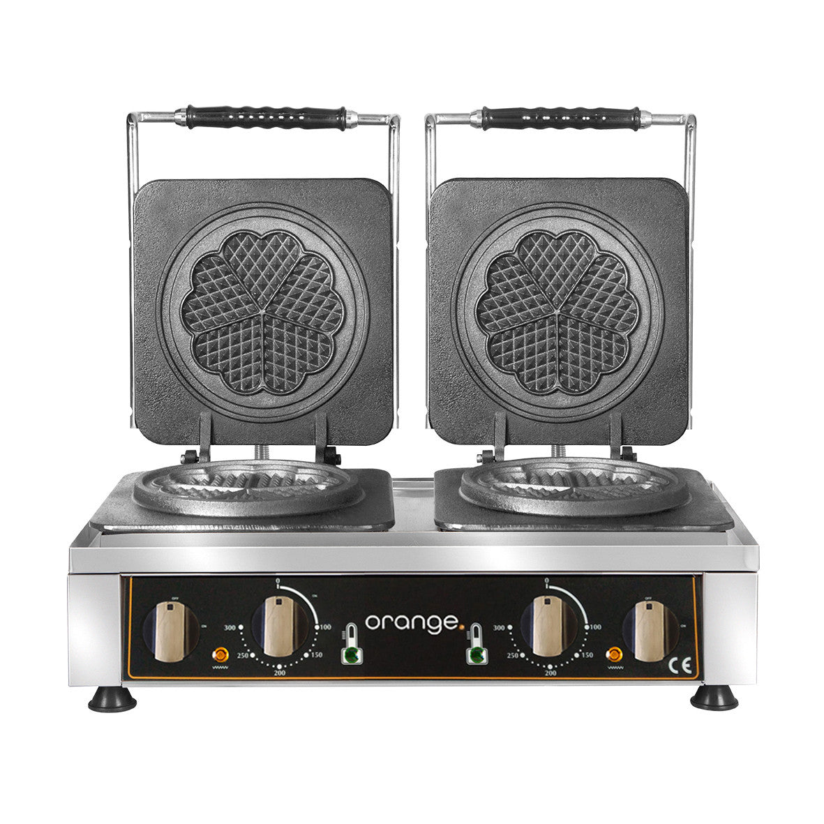 orange Waffeleisen Amore-M 2x Ø 17cm