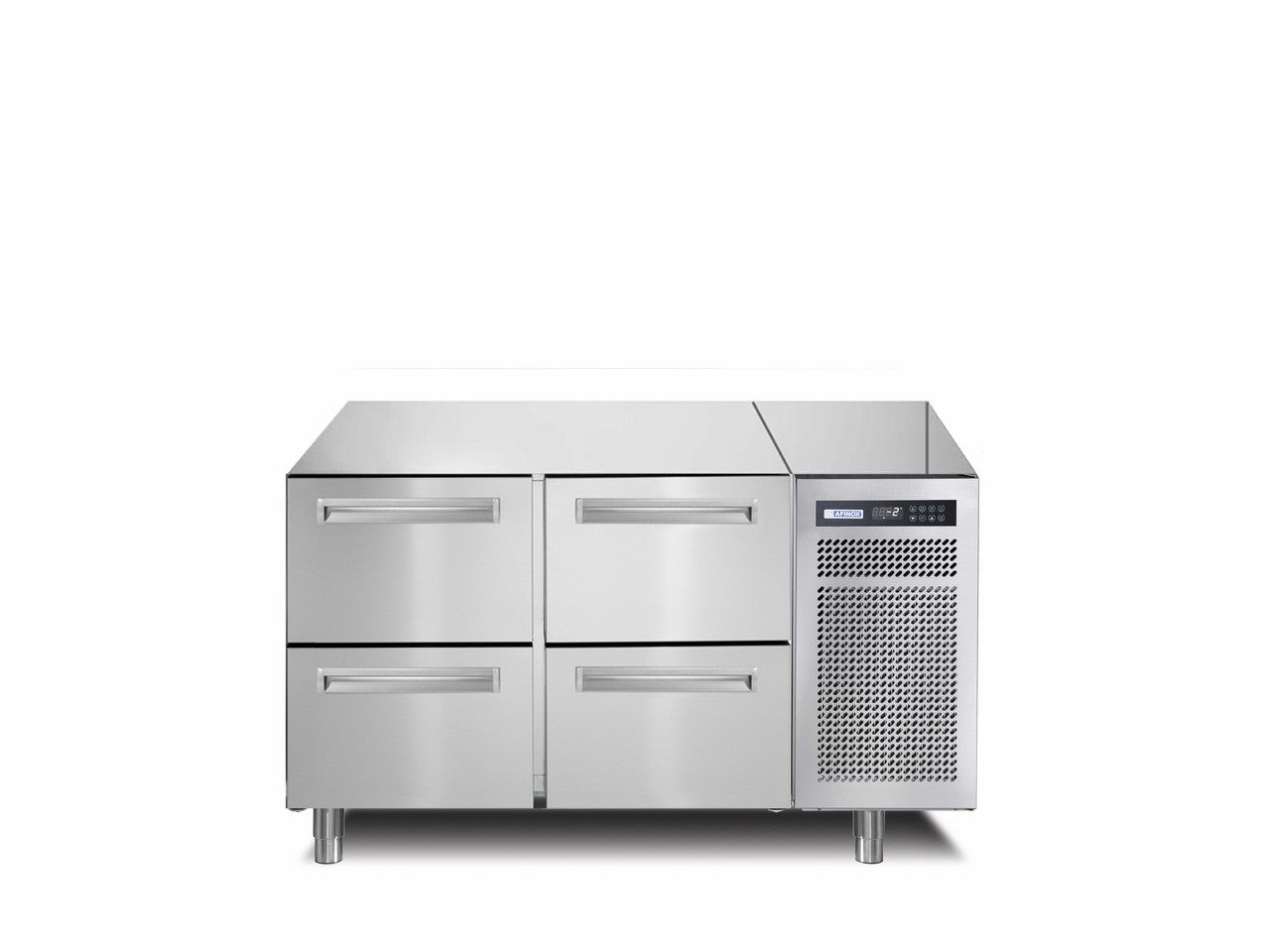 orange Tiefkühltisch 172 l GN 1/1 4 Schubladen