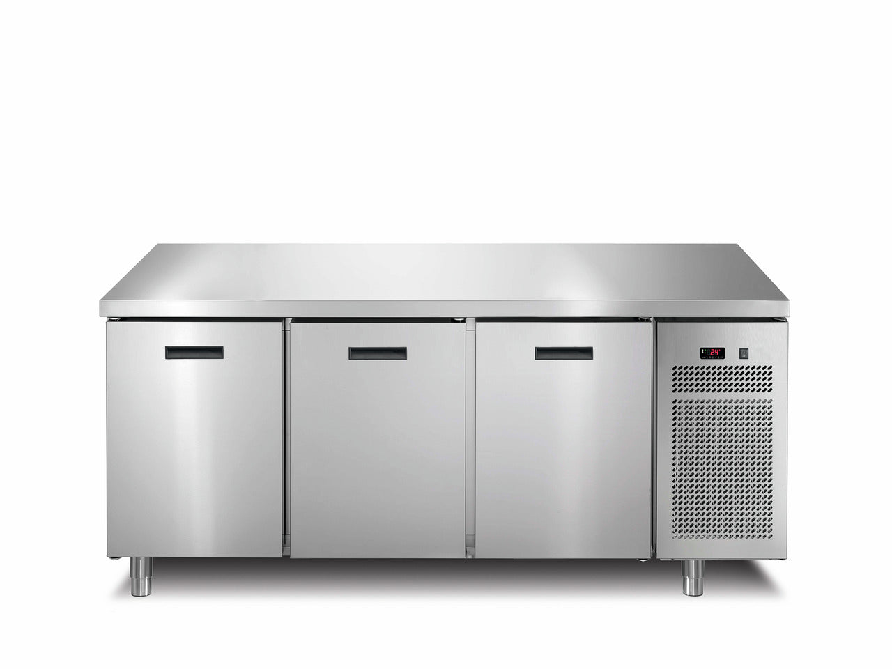 orange Kühltisch 3 Türen ohne Aufkantung