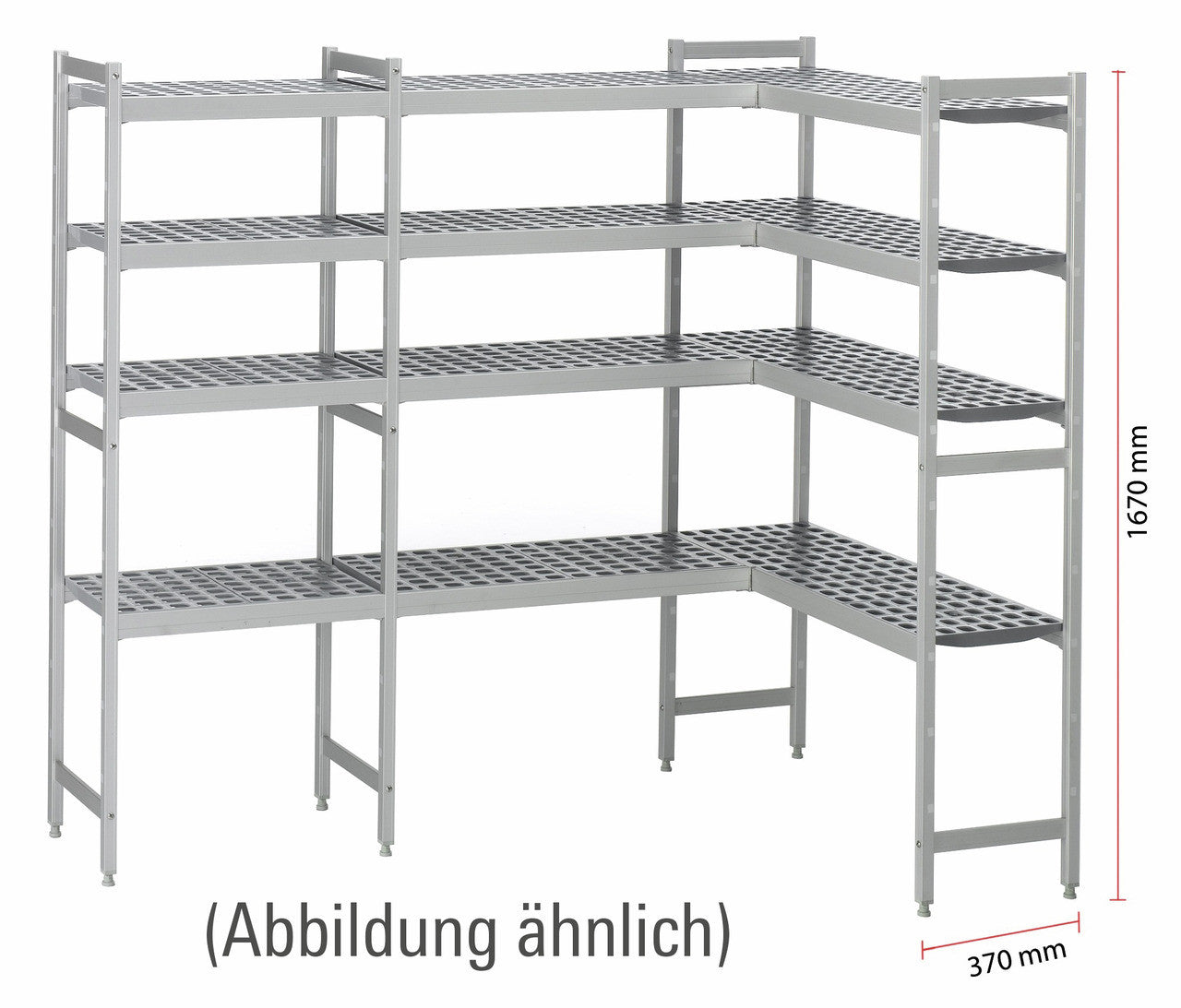 orange Kühlzellenregal 4 Etagen einzeln passend zu Kühlzelle 661030, 661043