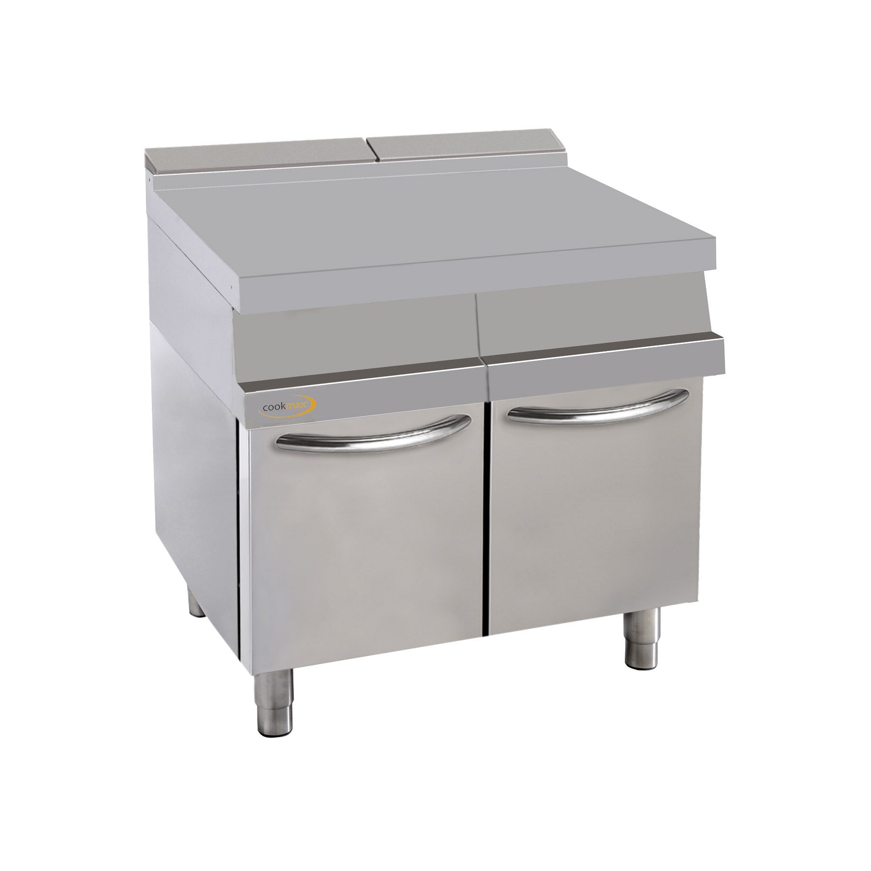 orange Neutralelement, mit Schubladen und Türen, 800 mm