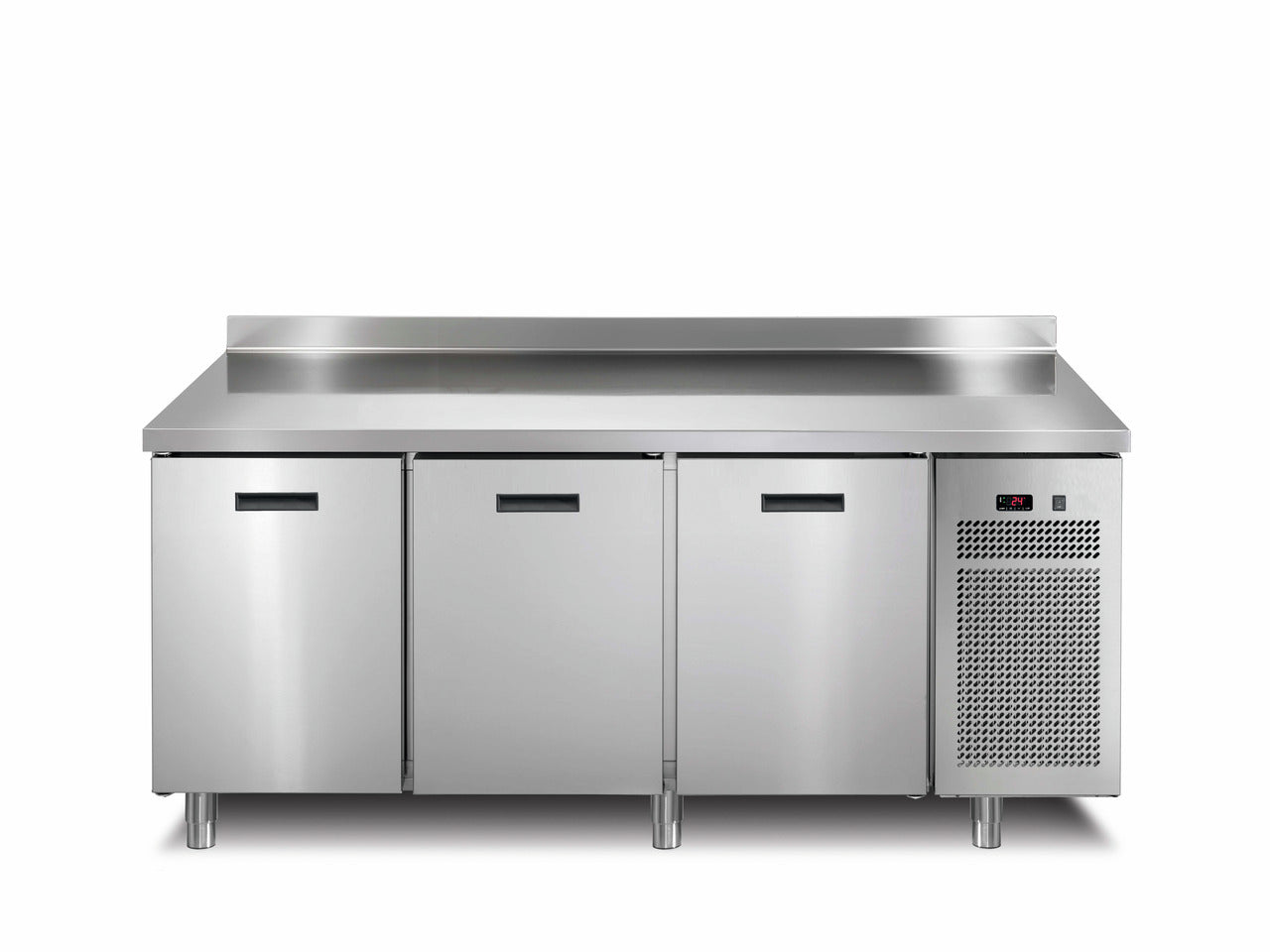 orange Tiefkühltisch 3 Türen mit 50 mm Aufkantung